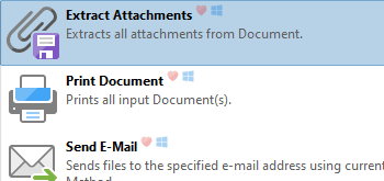 Extract Attachments Tool/Action Added to the Software